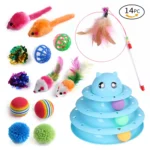 DualPet Kitten Toys Variety Cat Toy Combination Set Cat Toy Funny Cat Stick Sisal Mouse Bell Ball Cat Supplies 20 Piece Set - Image 7