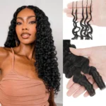 5 Pack Burmese Curly Crochet Hair Knotless Feather Pre-Separated Crochet Braids Light Weight Reusable Brazilian Hair Extension