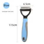 Pet Deshedding Brush Double Sided Pet Grooming Tool for Shedding and Dematting - Stainless Steel Dog Comb with Effective Results - Image 9