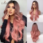 EASIHAIR Long Body Wave Wigs Ombre Black Brown Blonde Synthetic Wig Cosplay Middle Part Natural Heat Resistant Wig for Women - Image 17