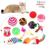 DualPet Kitten Toys Variety Cat Toy Combination Set Cat Toy Funny Cat Stick Sisal Mouse Bell Ball Cat Supplies 20 Piece Set - Image 8