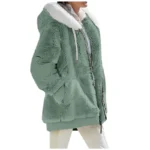 Autumn Winter Fashion Women's Coat New Casual Hooded Zipper Lady Clothes Cashmere Female Fleece Jacket Solid Color Ladies Coats - Image 5