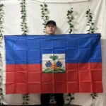 TIKI FLAG Haiti Flag 3x5fts  90x150cm polyester Ayiti Ht Haiti National hanging Flag for decoration - Image 2