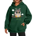 2025New Cute Owl Design Women Hoodies American Style Casual Hoody Autumn Hip Hop Hoodie Casual Fleece Clothing Female Sweatshirt - Image 3