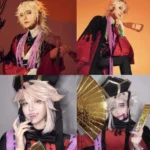 Long Blonde Wig Douma Wig with Bangs for Men Women Anime Cosplay Party Wig Cosplay Costume Halloween Party Outfit - Image 6