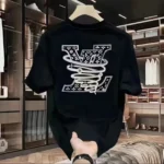 New high-end luxury fashion brand short-sleeved T-shirt suitable for men and women Collar design for better air circulation - Image 3