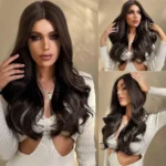 Big waves of golden synthetic wig for Halloween party cosplay role-playing daily wear with high-temperature synthetic wig cap - Image 16