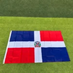 Dominican Republic Flag 150x90cm 3x5 FT White Cross Coat of Arms Polyester Double Stitched Outdoor Indoor Decoration - Image 2