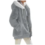 Autumn Winter Fashion Women's Coat New Casual Hooded Zipper Lady Clothes Cashmere Female Fleece Jacket Solid Color Ladies Coats - Image 3