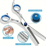 4pcs Pet Safe Scissors - Ambidextrous Stainless Steel Dog Grooming Shears with Safe, Round Head for Precision Trimming - Image 2