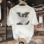New high-end luxury fashion brand short-sleeved T-shirt suitable for men and women Collar design for better air circulation - Image 4