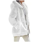 Autumn Winter Fashion Women's Coat New Casual Hooded Zipper Lady Clothes Cashmere Female Fleece Jacket Solid Color Ladies Coats - Image 7