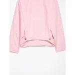 YENKYE Front Wrap With Buttons Pink Jacket Women Long Sleeve High Neck Streetwear Loose Coat - Image 6