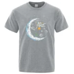 Summer Men T-shirt Cotton Blend Casual Funny Astronaut Design Print Loose O-neck T Shirt for Men Short Sleeve Male T-shirt Tees - Image 8