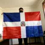 Dominican Republic Flag 150x90cm 3x5 FT White Cross Coat of Arms Polyester Double Stitched Outdoor Indoor Decoration