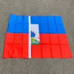 aerlxemrbrae  90x150cm  Haiti Flaghanging Polyester blue red two Sides Printed National  Haiti Sports banner - Image 5