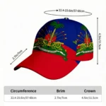 1pc Haitian Flag Pride Print Adjustable Snapback Cap - Suitable for Daily Wear, Streetwear, & Outdoor, Fitted Dad Hat with Haiti - Image 4