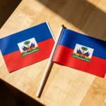 Haiti Hand Flag 14*21cm Haitian National Hand Held Waving Small Flag North America World Countries Decor