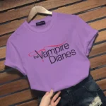 New The Vampire Diaries Graphic Print T-shirt Men's and Women's Personalized Creative Round Neck Short Sleeve Shirt - Image 2