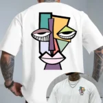 Picasso Style Cubist Print 100% Cotton Men Woment T-shirt Summer Autumn Daily Outdoor Sports Casual Loose Street Short Sleeve