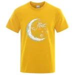 Summer Men T-shirt Cotton Blend Casual Funny Astronaut Design Print Loose O-neck T Shirt for Men Short Sleeve Male T-shirt Tees - Image 7