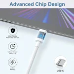 PD 60W USB C to USB Type C Cable Fast Charge Data Cable For Iphone 15 15Pro Huawei Samsung Xiaomi Data Line Black White 1M 2M 3M - Image 6
