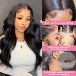 Body Wave 13x6 Transparent Lace Frontal Wig Remy Raw Indian Wavy 13x4 Lace Front Human Hair Wigs For Women Closure Wig Sale - Image 4