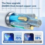 35W PD Original Fast Charging USB Cable For Apple iPhone 14 13 12 11 Pro Max X XR 8 7 Plus  Data Sync Line - Image 5
