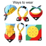 Caribbean National Flag Design Bandana 100% Cotton Running Headband Haiti/Jamaica/Guyana/Dominican Flag Scarf Hip Hop Head-wrap - Image 6