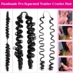 Uloversbeauty Burmese Curly Crochet Human Hair 20 22 Miracle Knots Crochet Human Hair 12A Feather Crochet Braids Hair Extensions - Image 2