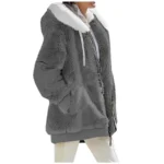 Autumn Winter Fashion Women's Coat New Casual Hooded Zipper Lady Clothes Cashmere Female Fleece Jacket Solid Color Ladies Coats - Image 8