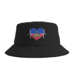 Haiti Outfit  Haitian Flag Bucket Hat Summer  Casual Fisherman Hats For Couple Portable Fishing Caps Streetwear Sunscreen Hats - Image 9