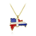 The Dominican Republic Map Pendant Necklace for Women Men Gold Silver Color Stainless Steel Chain Jewelry Map of Dominican - Image 6