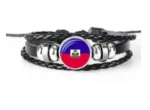 Love Haiti Bracelet Handmade Charm Haiti Flag Wrap Bracelets For Women And Men Jewelry Gift - Image 11