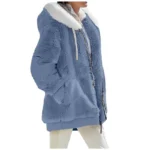 Autumn Winter Fashion Women's Coat New Casual Hooded Zipper Lady Clothes Cashmere Female Fleece Jacket Solid Color Ladies Coats - Image 6