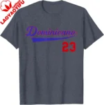 Dominicano Flag RD Dominican Republic Baseball Jersey T-Shirt Casual Streetwear Cotton Tee Graphic T Shirts - Image 3