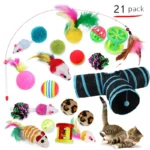 DualPet Kitten Toys Variety Cat Toy Combination Set Cat Toy Funny Cat Stick Sisal Mouse Bell Ball Cat Supplies 20 Piece Set - Image 14