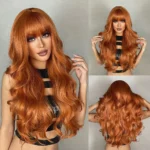 Big waves of golden synthetic wig for Halloween party cosplay role-playing daily wear with high-temperature synthetic wig cap - Image 14