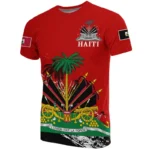 Summer New 3D Printing Caribbean Sea Haiti Flag T Shirt Men Fashion Cool Short Sleeves Women Hawaiian Y2k Tee Shirts Vintage Top - Image 2