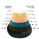 Round Dog Bed Winter Warm Cat Bed Plush Basket for Dog Washable Pet Bed for Small Medium Large Dog Sofa Cat - Image 6
