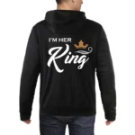 Printing Her King or His Queen Lover Hoodies Harajuku Fashion Casual Womens Men Clothing Lovers Sweatshirt  Couple Hoodies - Image 4