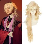Long Blonde Wig Douma Wig with Bangs for Men Women Anime Cosplay Party Wig Cosplay Costume Halloween Party Outfit - Image 4