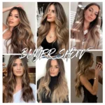 EASIHAIR Long Body Wave Wigs Ombre Black Brown Blonde Synthetic Wig Cosplay Middle Part Natural Heat Resistant Wig for Women - Image 4
