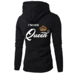 Printing Her King or His Queen Lover Hoodies Harajuku Fashion Casual Womens Men Clothing Lovers Sweatshirt  Couple Hoodies - Image 6