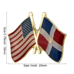Dominican Rep Flag Badge Brooch Natinal Lapel Pins Flag Lapel Pins Country Flag Badge - Image 8