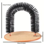 Cat Toy Arch Self Groome Pamper Feline with A Massage Grooming Rubbing Brush with Scratching Pad Toy for Cats Interactive Toys - Image 2