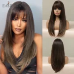 EASIHAIR Long Body Wave Wigs Ombre Black Brown Blonde Synthetic Wig Cosplay Middle Part Natural Heat Resistant Wig for Women - Image 18