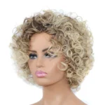 Black Silver Grey Short Wig Micro-Curly Synthetic Fluffy Hair Wig for Women Party Cosplay Quick Delivery hair - Image 4