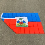 aerlxemrbrae  90x150cm  Haiti Flaghanging Polyester blue red two Sides Printed National  Haiti Sports banner - Image 3