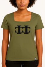 LOGISTTE Monogram Square Neck Tee
